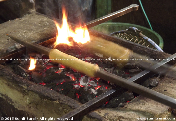 Malai kebabs being prepared