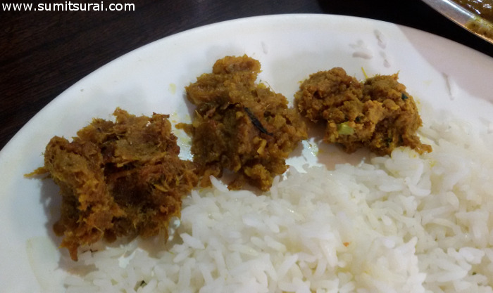 Bhartas with rice Kasturi
