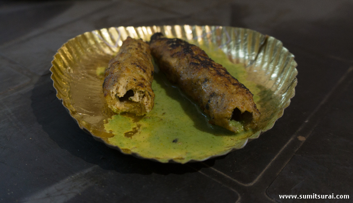 The excellent Pyare kebabs at Bihari Food Corner